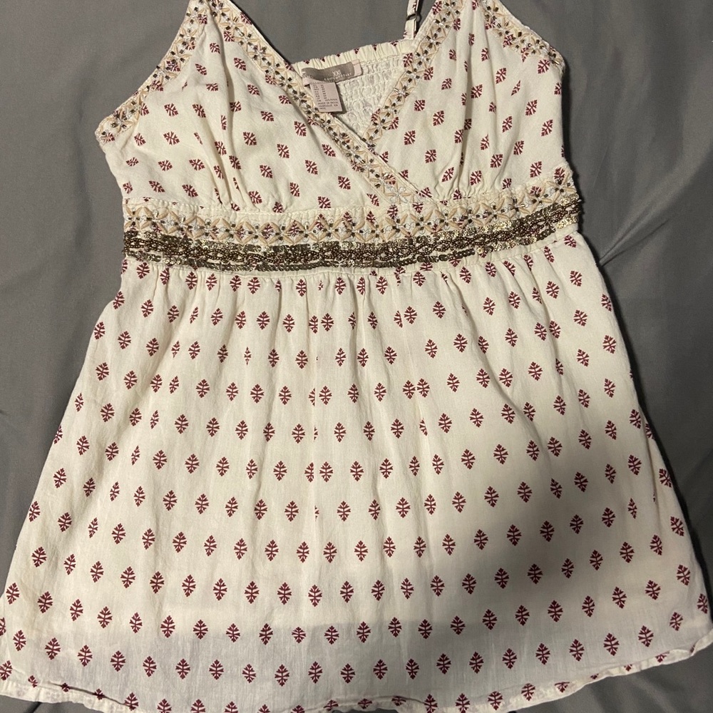 Spaghetti strap beaded top